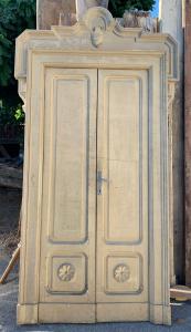 PTS790 - N. 4 porte a due battenti, in legno laccato, epoca II metà dell'800, luce cm L 90 x H 210